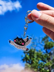 飛高高的黑貓 壓克力吊飾