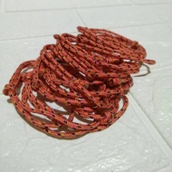 Navy 2-yellow peach dot prusik bracelet2