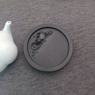 She Inkstone Hot Pot Venus 9x9x1.8 ±0.3cm Handmade Grindable Princess Style Study Exquisite Round