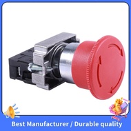 【NEW】22mm NC Red Mushroom Emergency Stop Push Button Switch 600V 10A ZB2-BE102C XB2-BS542X1