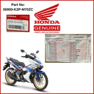 SM Cover Set Trico White Edition (2023)（ 06900-K2P-M70ZC ）RS-X💯 Honda Original Ready Stock