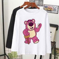 mybhaju pink lotso bear baju t-shirt muslimah lengan panjang wanita perempuan labuh viral long sleeves tops women girls