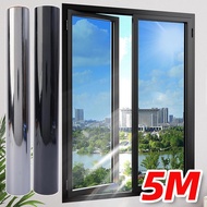 0.3*5M  Reusable PET Heat Insulating Sun Blocking Window Tint Film One Way Static Cling Glass Privac
