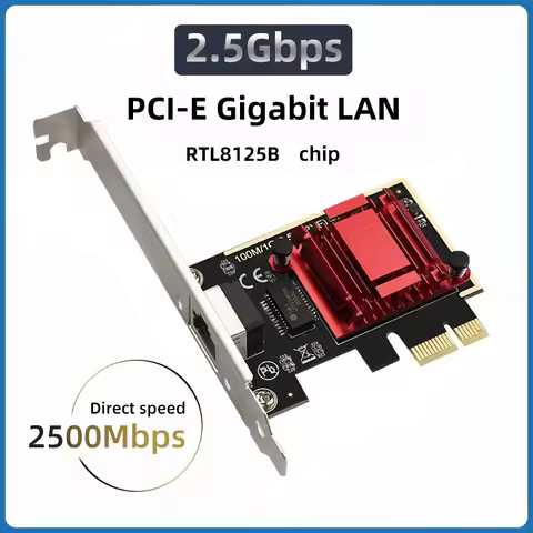 2.5G Network Adapter PCI-E to RJ45 High-Speed Card RTL8125B Chip For PC
