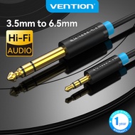 Vention 6.5mm Audio Cable Male To Male 3.5mm to 6.35mm Aux Cable Adapter For Amplifier Speaker