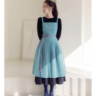 Sand Organza Pinafore Dress Apron  Hanbok-Inspired Organza Apron Dress ✨