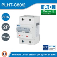 EATON Miniature Circuit Breaker (MCB) 80A 2P C-Char AC IP20 | PLHT-C80/2 Ucanbuys