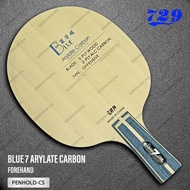 Friendship 729 Blue 7 Carbon Composite Table Tennis Blade Bat Paddle Racket Ping Pong Penhold-CS