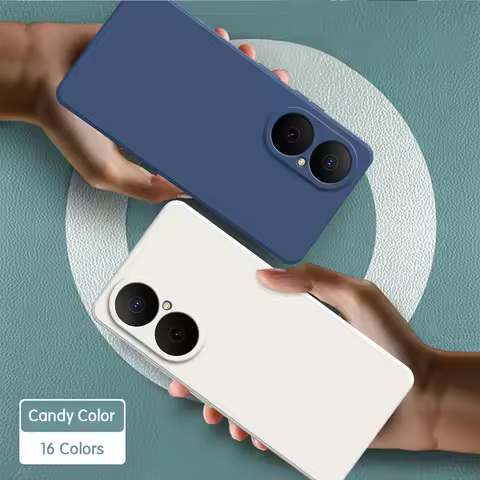 Original Soft Phone Case for Huawei Nova Y73 Enjoy 80 5G Classic Square Silicone High Qualtiy Camera