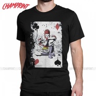 Men's T-Shirt HXH Hisoka Playing Card Cool Short Sleeve Round Neck Cotton Gift Idea