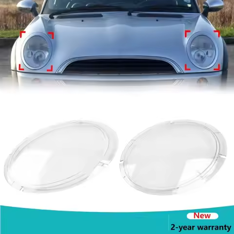 Cover Front Headlamp 1/2pc Front Headlamp Cover Clear Lens Lampshade Shell Cover For MINI Cooper R50