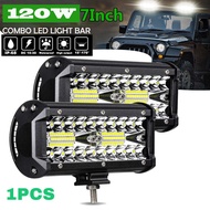 120W LED Headlights 12-24V For Auto Motorcycle Truck Boat Tractor Trailer Offroad LED Work Light Spotlight