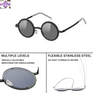 RTJIFSS Adjustable Sunglasses, UV400 Rotate Dimming Polarized Sunglasses, Polarized High Light Trans