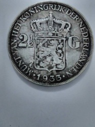 koin kuno 2gulden perak 1933