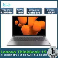 Lenovo ThinkBook 15 Laptop | i5-1135G7 CPU | 16GB RAM | 512G solid state Hard Disk Drive | Onboard Graphics card | 57CD 15.6 inch FHD Screen | Win10 Pro Edition Core i5-1135G7 Quad Core NetBook