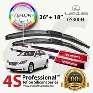 Lexus GS300H  4S Professional™ Teflon Silicone Series Wiper Blades (1 pair) - Car accessories