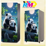 1-DOOR, 2-DOOR PANDA MOTIF FRIDGE STICKERS