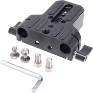 FocusFoto Universal Camera Baseplate with Rod Rail Clamp for Sony A6500 A6600 A7 A7R3 Series, for PA