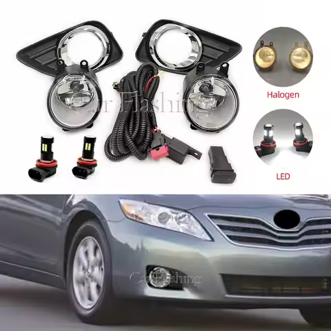 Car Flashing 1 Pair Car Front Fog Light Grille Foglamps Cover Trim Facelift Accessories For Toyota C