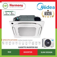 FAST DELIVERY [KL &amp; SELANGOR Only] MIDEA 1.5HP MCA3-12CRFNX / 2.0HP / 2.5HP MCX-24CRFNX Ceiling Cassette Air Conditioner Inverter R32 Slim Design Air Cond