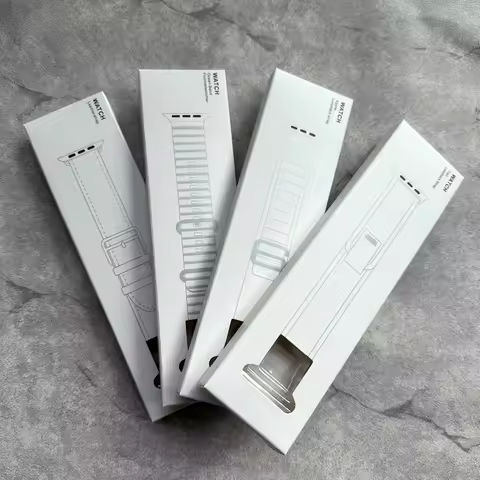 20Pcs Exquisite Packaging Box Carton Storage 1:1 Band For Apple Watch Elastic Woven Rope iWatch Stra