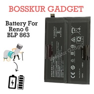 BATTERY COMPATIBLE FOR RENO 6 / RENO 7 / RENO 10X ZOOM BATERI BLP863 BLP855 BLP705 PREMIUM QUALITY L