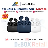 TWS SOUL S-Live 30 Bluetooth Headset, BT 5.3, IPX4 Resistance, 60ms Low Latency, Up to 30H Music Pla