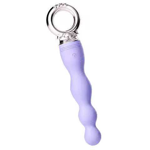 Anal Ring Mizz Zee Anal Beads Vibrator with Ring Pull, Wireless Remote Control Butt Plug Set, Silico