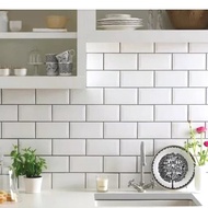 Produk terlaris KERAMIK DINDING DAPUR 10X20 PUTIH GLOSSY-subway matte