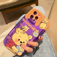 Casing Hp OPPO A92 A52 A72 A92s A93 5G A94 5G A95 5G A74 F19s F17 Pro F19 Pro F19 Pro+ F11 F9 Pro R15 R17 Case Clear Transparent Clear Case Winnie The Pooh Protective Case Soft Silicone Texture Softcase