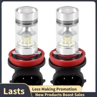 2X H8 H11 H16 6000K White 100W High Power LED Fog Light Driving Bulb DRL