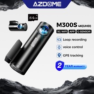 Azdome M300S 4K Dash Camera 5G WIFI, GPS Tracking ,G-sensor,Voice Control 150 Degree Viewing Angle