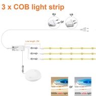 cod Dimmable LED Cabinet Light COB LED Strip Light Bookcase Wardrobe Closet Kitchen Shelf Showcase L