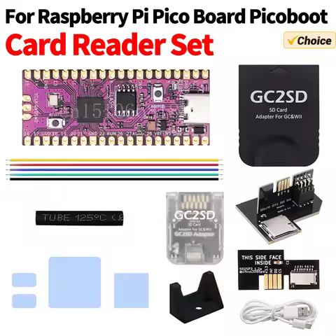 For Raspberry Pi Pico Board Picoboot IPL Replacement Modchip and SD2SP2 Adapter Card Reader For Game