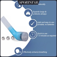 sportstar.sg Breathing Trainer Flutter Valve Lung Function Exercise Device with 3 Steel Balls for Ho