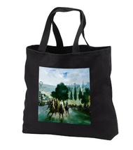 tb_129818_3 BLN Horses Fine Art Collection - The Races at Longchamp by Edouard Manet - Tote Bags - Black Tote Bag JUMBO 20w x 15h x 5d