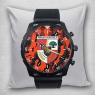 YOUTH PANCASILA Men's Black Leather Quartz Analog Watch 02