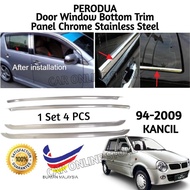 Perodua Kancil 4 PCS Door Window Trim Panel Chrome Stainless Steel