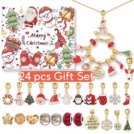 🎅 Guaranteed 2 Days Delivery 🎄 24PCS Necklace Bracelet Jewellery Gift Set 🎁 Christmas Advent Calenda