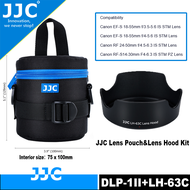 JJC ดีลักซ์และกระเป๋าถุงใส่เลนส์ทนทานและชุดสีเลนส์ฮูดสำหรับ Canon Sony เลนส์ซิกมาแทนที่ Canon ES-68/