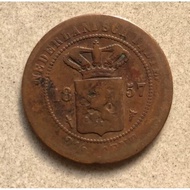 Koin / Coin Nederlands Indie 1857, 2 1/2 Cent. 02