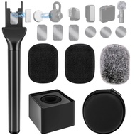 GEEKRIA ที่จับไมค์สำหรับผู้สร้างที่วางไมโครโฟนสำหรับ DJI Mic 2ที่วางไมโครโฟนสำหรับ Hollyland Lark M2