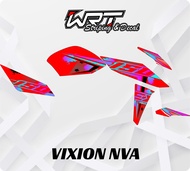 Striping Transparan Vixion NVA-Stiker Transparan Vixion NVA Rainbow