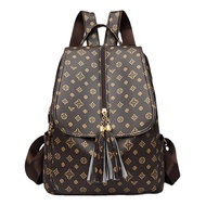 Joys super life tied up vintage Women fashion backpack printed multi-pockets backpack large capacity