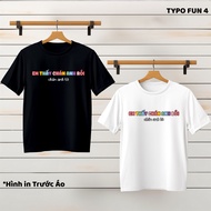 Slogan Cotton T-Shirt I See Bored, You're Bored, Cool Elastic Fabric With Less Wrinkles - Typo Fun 4