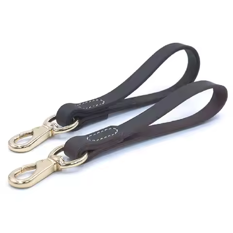 Real Leather Dog Leash 30/50cm Short Dog Leash Genuine Leather Traffic Lead for Medium Large Dogs Tr