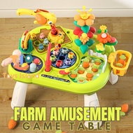 【Toys Island】Farm Entertainment Play Table, Baby Activity Table, Preschool Toy Gift For Kids.