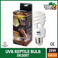 Lucky Herp Reptile UVB Compact Fluorescent Lamp 26W UVB 10.0 CFL UVB Lamp Bulb UVA/UVB Reptile Lamp