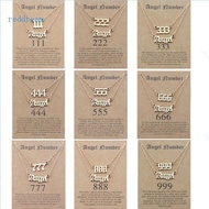 REDD 2Pcs Exquisite Angel Number Necklace Unique Chokers Chain Jewelry 111 222 333 444 777 Necklace 
