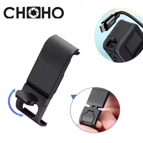For GoPro 9 10 11 12 13 Aluminium Side Cover Alloy Rechargeable Replacement Battery Lid Door Cover F